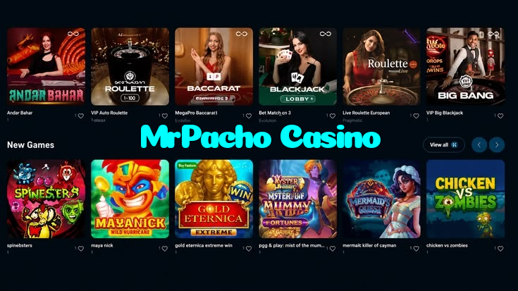 MrPacho Casino casino presented on mobile device in Pakistan with slots and live games